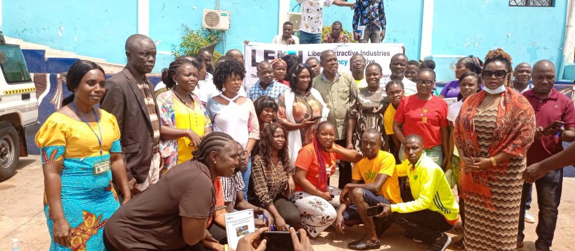 A segment of participants pose for the press at the close of the three day event in Buchanan