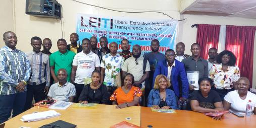 Participants posed for the press after the daylong event in Monnrovia