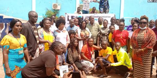 A segment of participants pose for the press at the close of the three day event in Buchanan